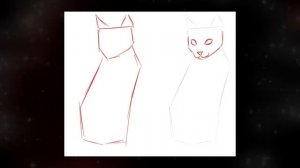 Рисование животных (кот).