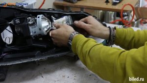 Peugeot 4007 Установка ксеноновых линз Hella 3R HQ