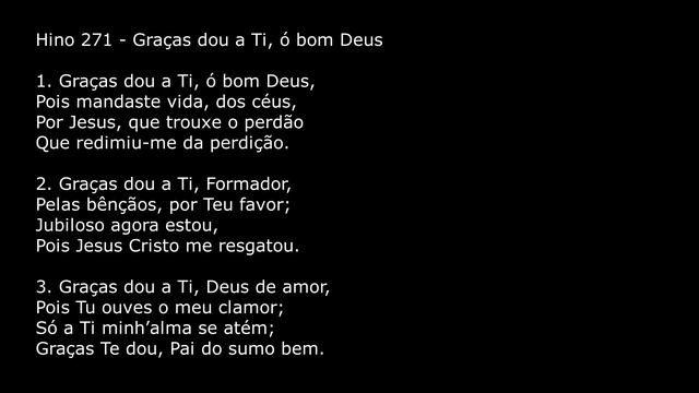 Hino 271 - Graças dou a Ti, ó bom Deus - Flauta solo смотреть онлайн