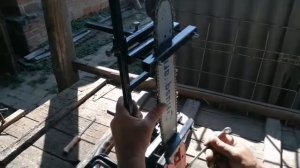 Установка каретки для продольного распила бревна на бензопилу