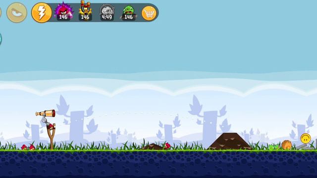 Angry birds gameplay node-3 (Poached eggs)