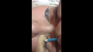 Снятие нарощенных ресниц/ Removal of lashes