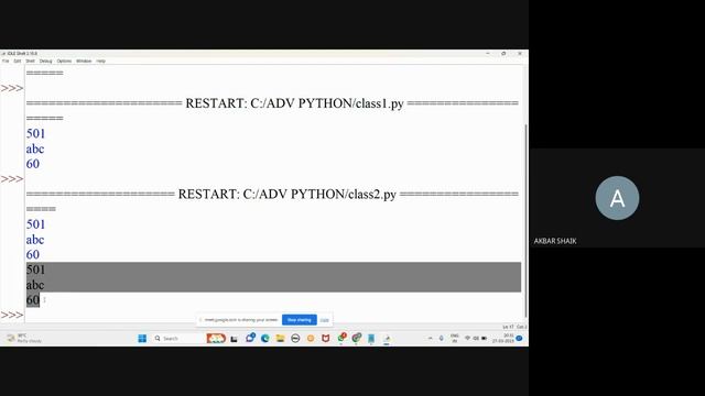 Advance Python Class 3: Class and Objects implementation in python