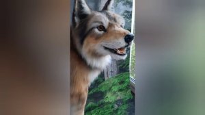 Семья волков реалистичные мягкие подвижные игрушки. Работа выполнена на заказ.