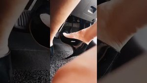 #Shoedangling, #dangling, #pedalpumping Shoe dangling and pedal pumping in pointy black high heels