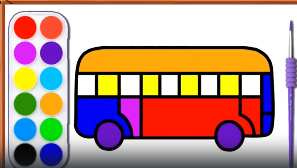 Как нарисовать Автобус детям смотреть онлайн