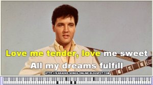 Elvis Presley - Love Me Tender- Karaoke songs of the 60s for beginners.