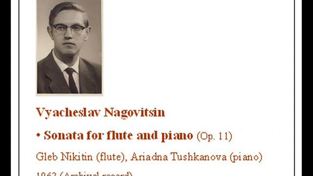 Vyacheslav Nagovitsin. Sonata for Flute and Piano, op.11 смотреть онлайн