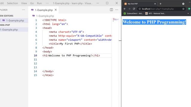 3- Running First PHP Script | | PHP Complete Course | 2022