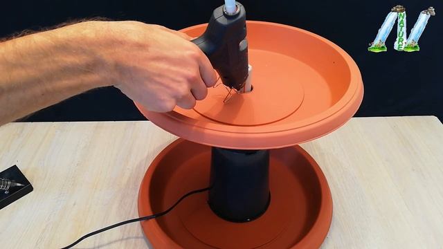 How to make Beautiful Fountain with plastic Pot and Bottle /DIY смотреть онлайн