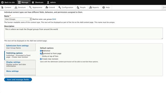 Drupal 8 Beginner, Lesson 24: Creating the User Group Content Type