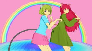 【Nyan Neko Sugar Girls MMD】Nyan cat EX(Raku/Koneko)