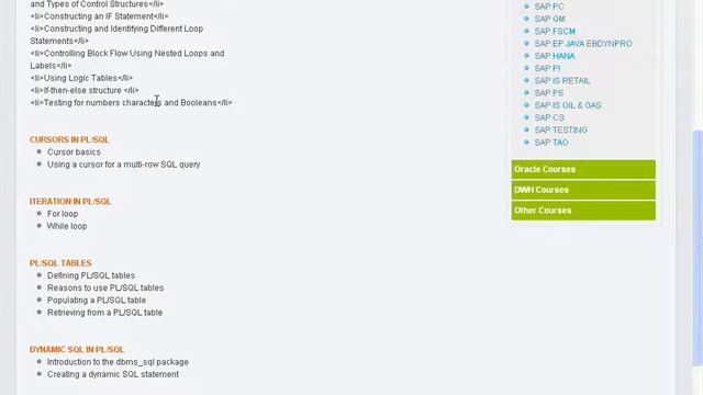 Oracle PL SQL Course Content - Oracle PL SQL Online Training and Placement - Training Aspirants