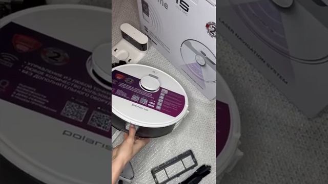 Робот-пылесос Polaris PVCR 6001 WI-FI IQ HOME для сухой и влажной уборки с построением карты. смотреть онлайн