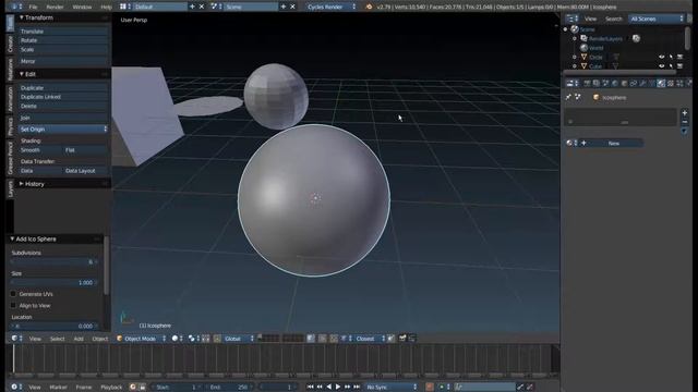 Объекты-примитивы в Blender