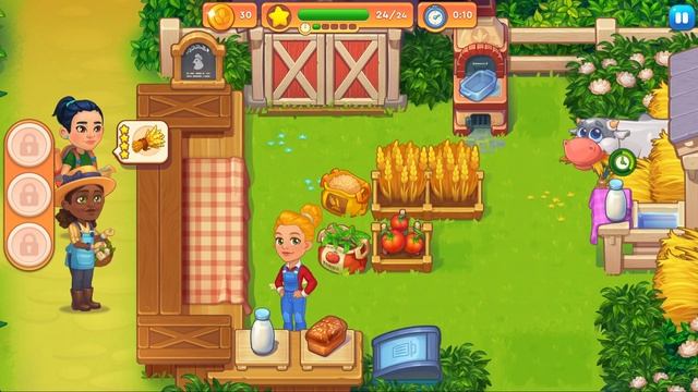 Фермерская лихорадка Farming Fever учимся быстро производить Продукцию и продавать её Клиентам!