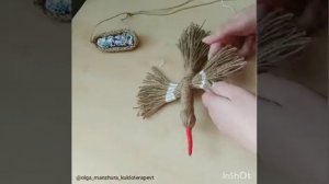 Мастер класс Аист с младенцем. Как сделать Аиста мотанку