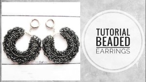 #МК - Ажурные серьги-кольца из бисера | #Tutorial - Openwork beaded earrings