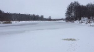 Первый лёд река Кубрь. 2021 год