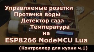 0041 Контроллер для кухни на ESP8266 NodeMCU ч.1(Сборка, проверка, розетки, протечка, детектор газа)