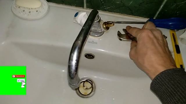 Ремонт смесителя старого образца, с помощью головок нового образца в пол-оборот. смотреть онлайн