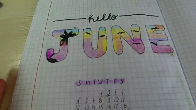 Оформление Ежедневника на июнь 🍓 смотреть онлайн