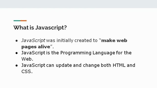 What is JavaScript?(2021)