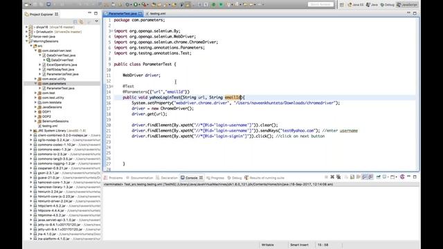 @Parameters in TestNg: How to pass parameter from testing.xml смотреть онлайн