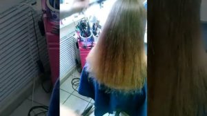 Шлифовка волос горячими ножницами(волнистые волосы)