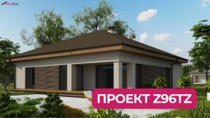 Z96 tz Одноэтажный дом с гаражои и крытой террасой