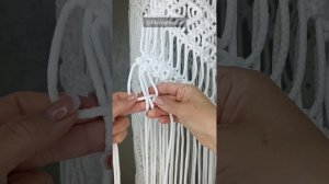 DIY| Мастер-класс. Техника добавления нитей при плетении шатра  #мкмакраме #macrametutorial #mk