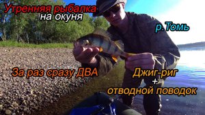 Утренняя рыбалка на окуня,джиг-риг плюс отводной поводок, КЛЮЕТ ДУПЛЕТОМ
