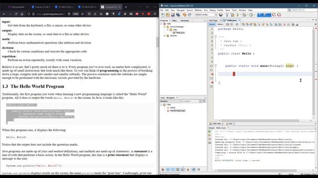 CS 160 - Java Syntax and HelloWorld смотреть онлайн