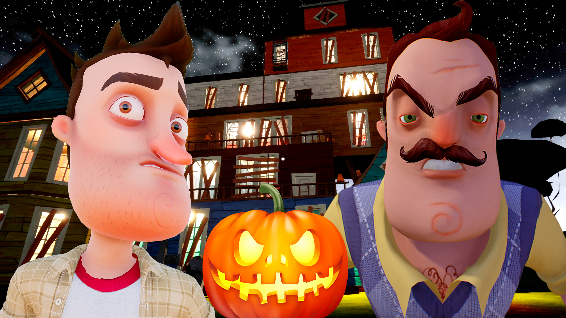 ШОУ ПРИВЕТ СОСЕД!ХЭЛЛОУИН У ВАСИЛИЧА!ИГРА HELLO NEIGHBOR 2 MOD KIT ПРОХОЖДЕНИЕ МОДА HELLO HALLOWEEN!