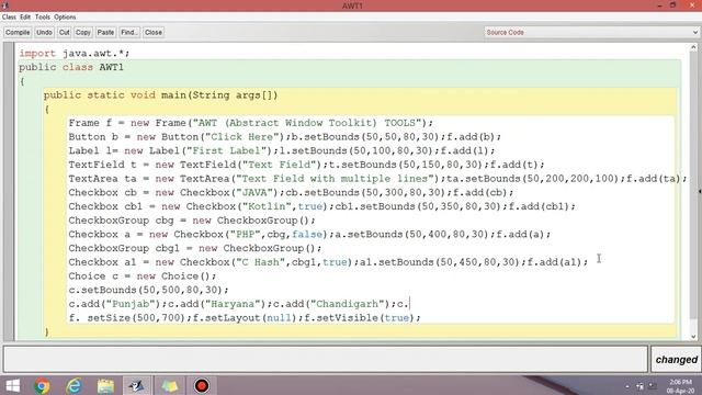 Combobox in AWT смотреть онлайн
