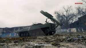 Мариуполь примерно 21.04.22 Работа «Урки» УР-77 (змей горыныч)