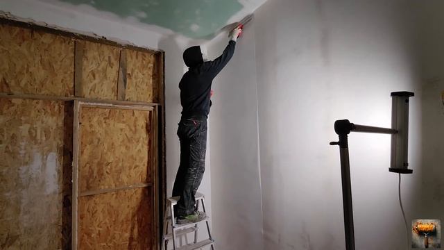 Оклейка стен стеклохолстом.#ремонтсвоимируками#малярныеработы смотреть онлайн