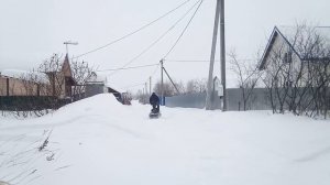Самодельный снегоход с вариатором типа"Форвард",небольшое видео.