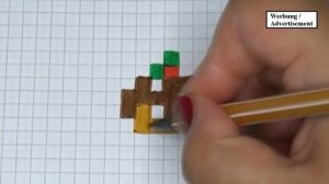 DIY Handmade Drawing Pixel Art | How to draw a cute sweet Cake | Christmas Draw with Me