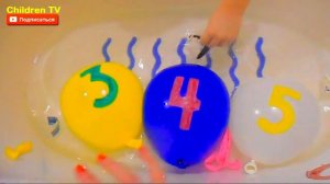 Семья Пальчиков Учим Цифры 0-5 Цвета Лопаем Шарики Finger family Learning Colours Numbers ChildrenT