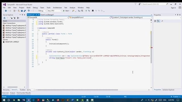 How To Connect And Save Textbox Values Into Sql Database In C#