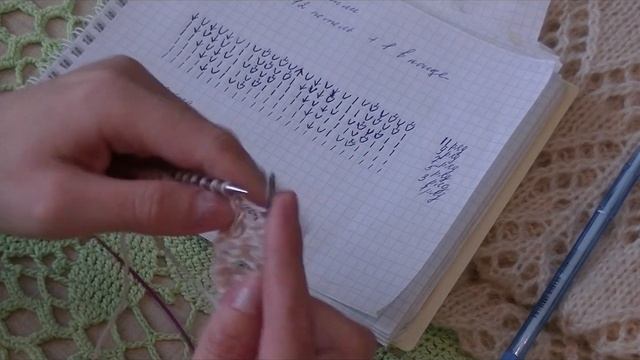 Рисунок для ажурного шарфа спицами.