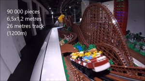 Fully functional LEGO Wooden Roller Coaster