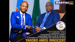 YAKOBO AMISI INNOCENT:Amewaomba Raia wa uvira kumuunga mkono Pia kuunga mkono Rais FELIX TSHISEKEDI