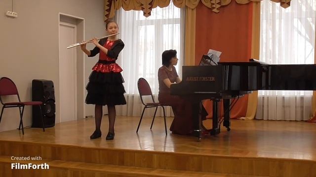 В. Цыбин «Ноктюрн» Исполняет Мокринская Мария 11 лет (флейта).Ольга Леонидовна Бер (фортепиано). смотреть онлайн