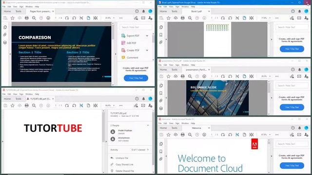 Adobe Acrobat Reader Tutorial - Lesson 45 - Window Tile and Cascade смотреть онлайн