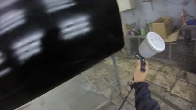 Покраска правого борта и двух бамперов краскапультами IWATA LS и WS 400 смотреть онлайн