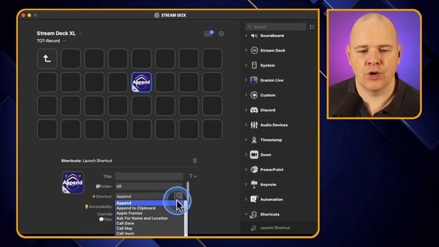 how you can use stream deck with shortcuts app