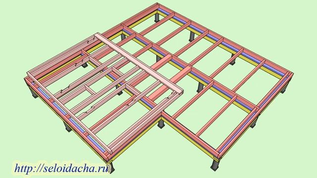 Общий порядок монтажа каркаса дома (анимация). Строим маленький каркасный дом на сваях своими рукам