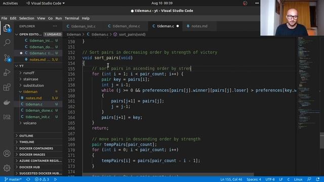 How to run a Tideman election - C Programming